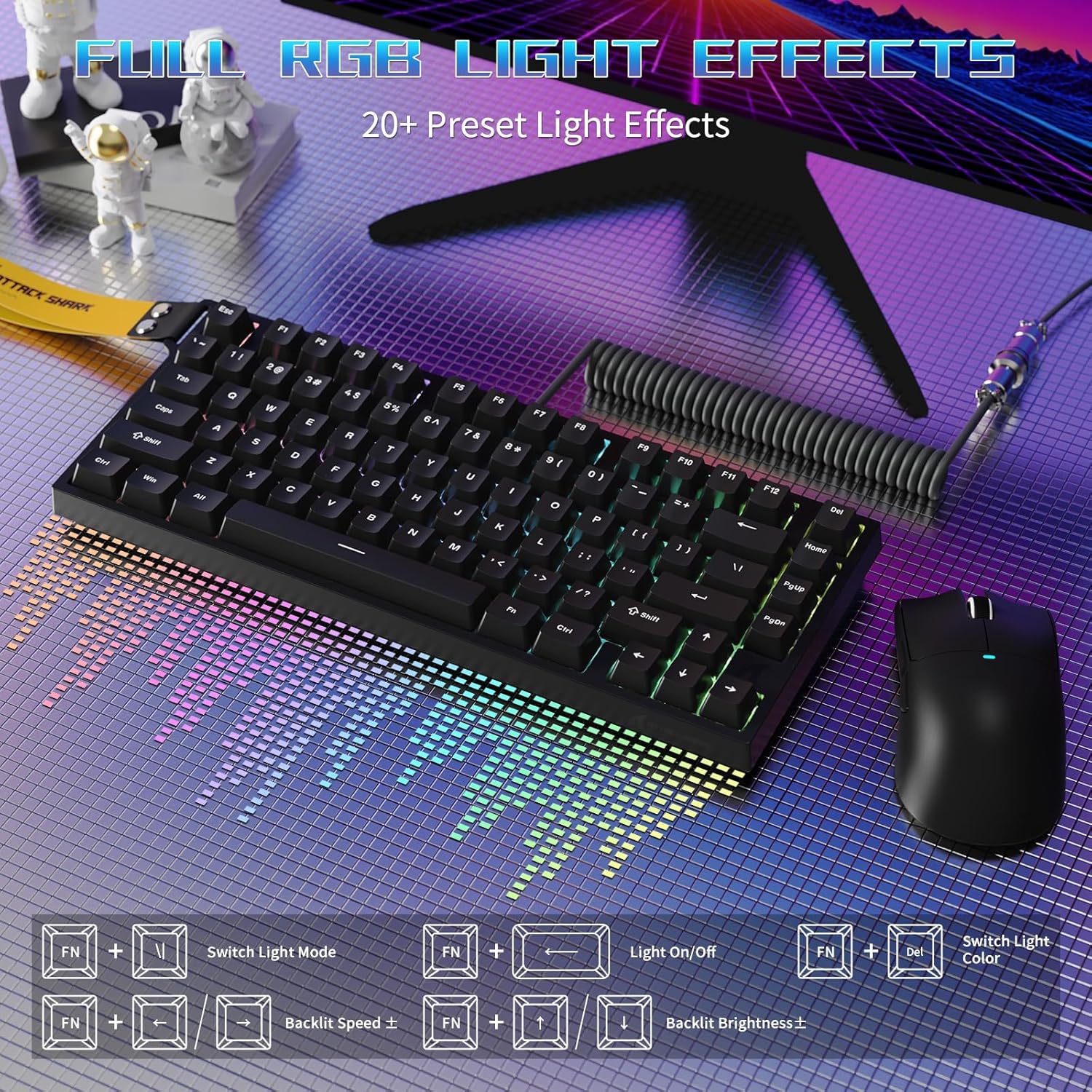 Gaming Keyboard Hall Effect Switches - ATTACK SHARK R82HE Wired Mechanical Gaming