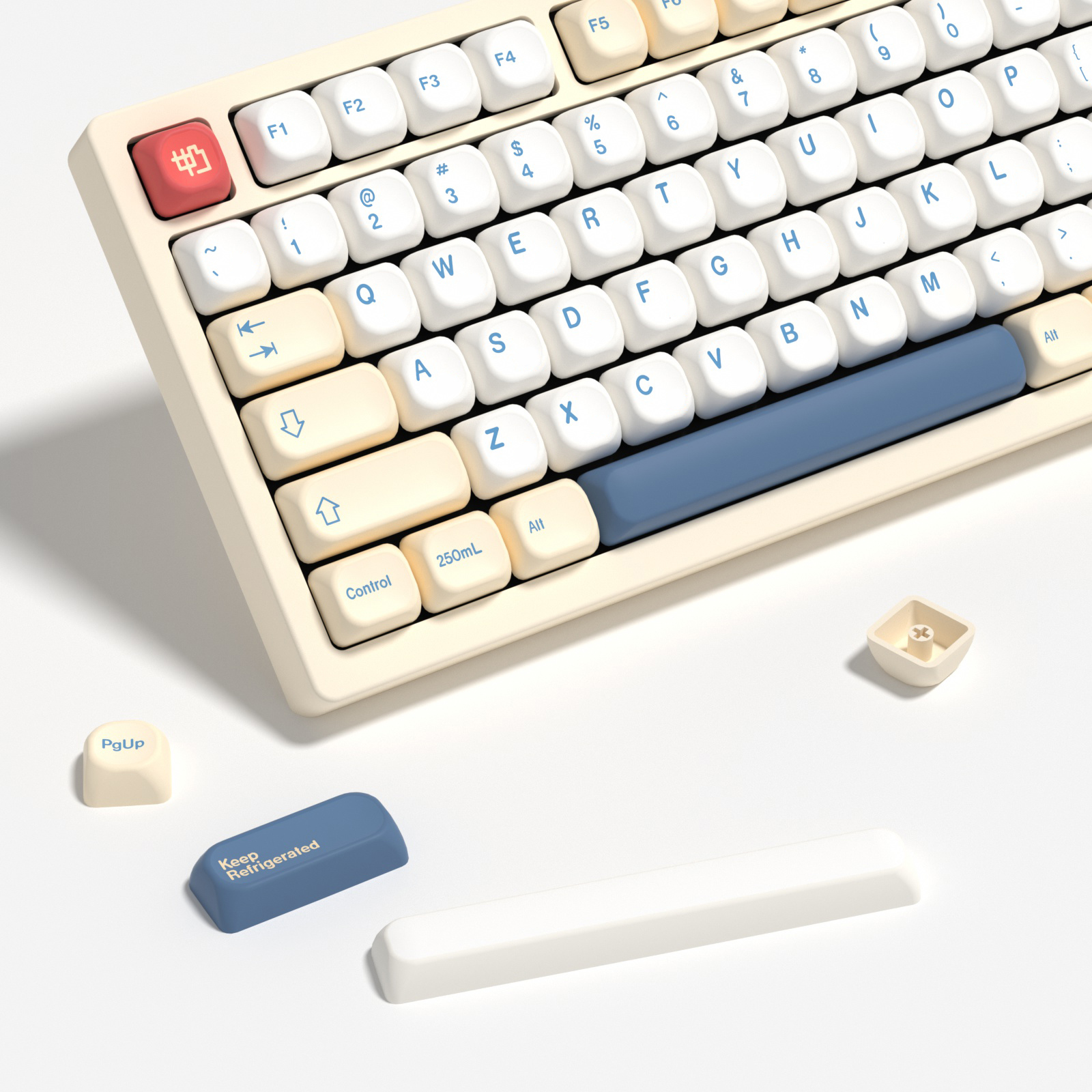 Gaming Keyboard Number Pad - KBDiy GMK Soymilk Keycaps Retro KOA