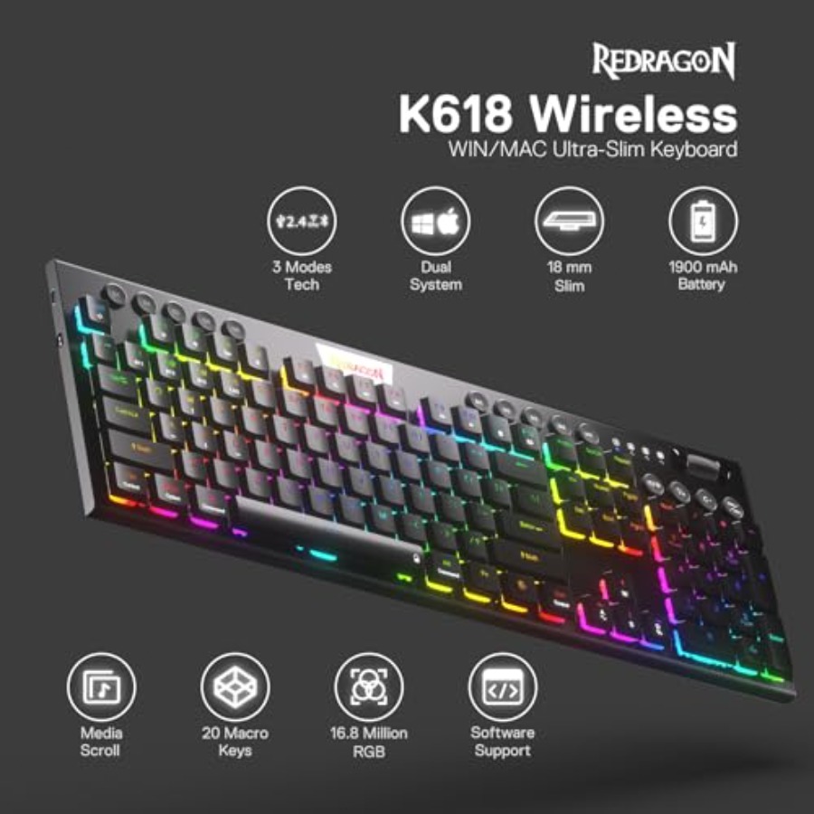PRO 3-Mode RGB Mechanical Keyb – Keyboard Gaming Mac recenzja i cena