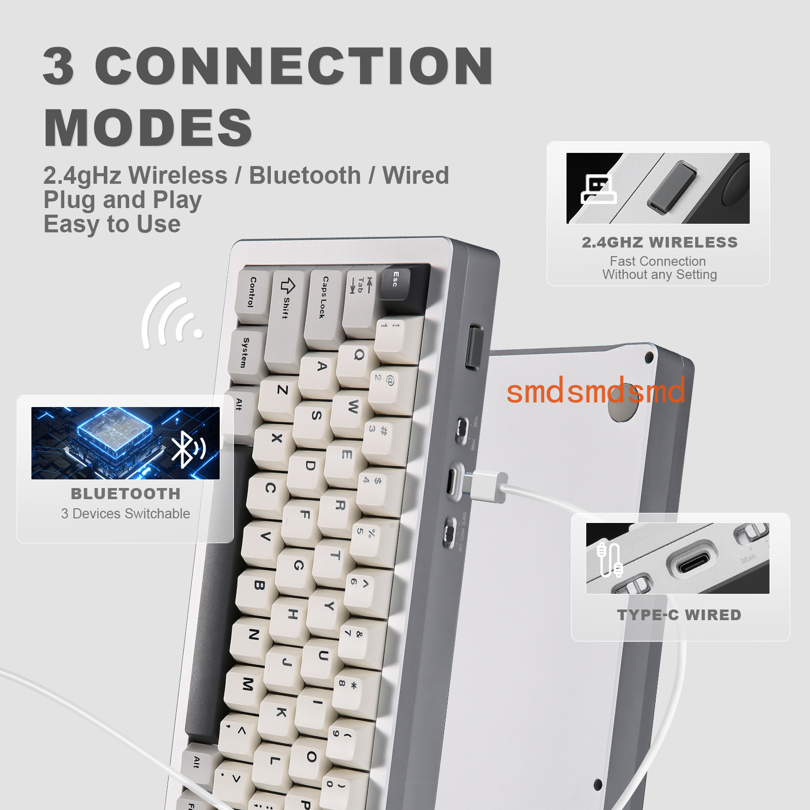 AL71 Silver CNC Aluminum Mecha – Gaming Keyboard Mechanical Wireless recenzja i cena