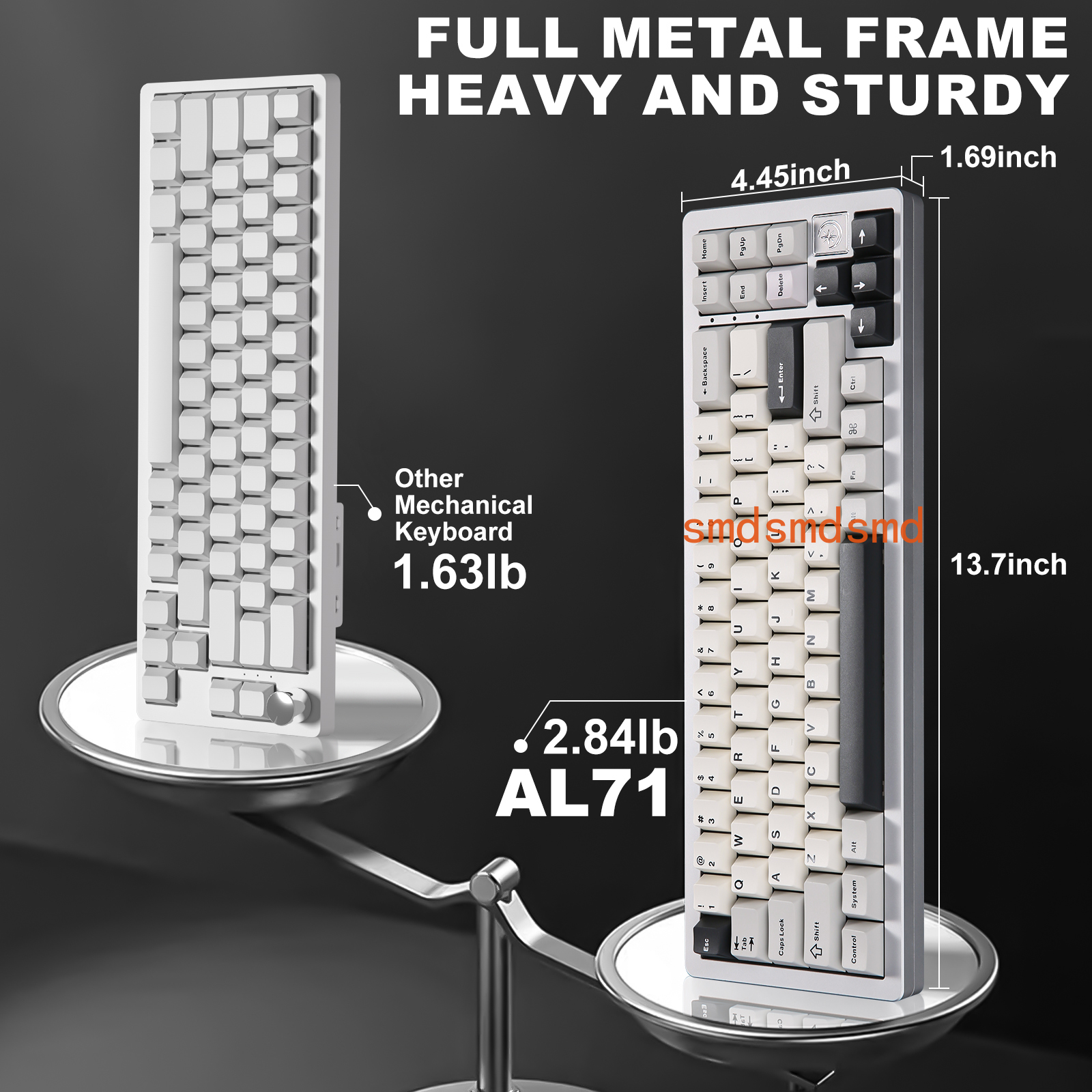 AL71 Silver CNC Aluminum Mecha – Gaming Keyboard Mechanical Wireless recenzja i cena