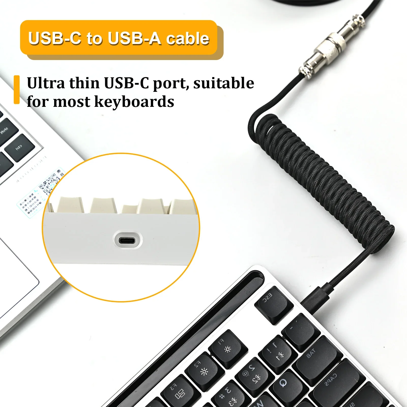New Type C Coiled Cable USB Av – Gaming Keyboard Type C recenzja i cena