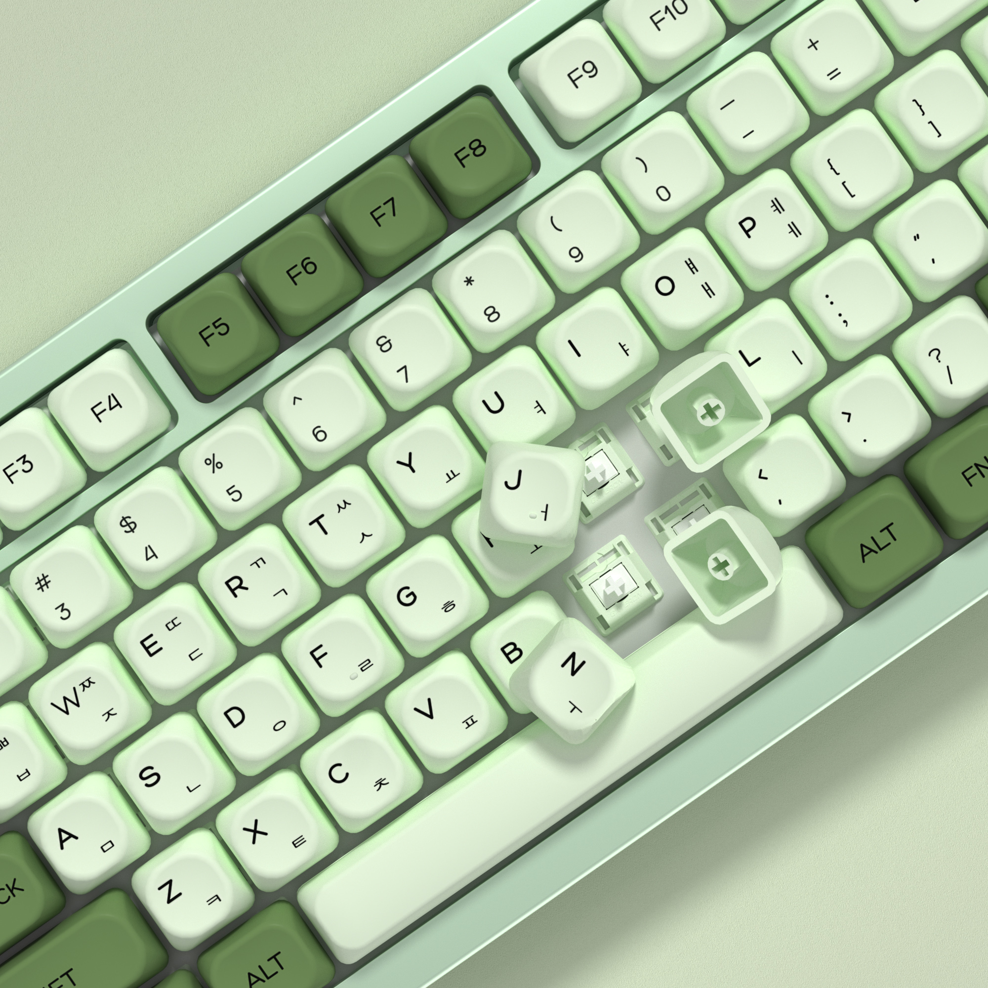 KBDiy Matcha Korean Keycap Gre – Keyboard Gaming Mac recenzja i cena