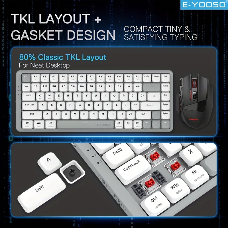 E-YOOSO Tri-Mode 2.4GWireless/ – Gaming Keyboard E Yooso recenzja i cena