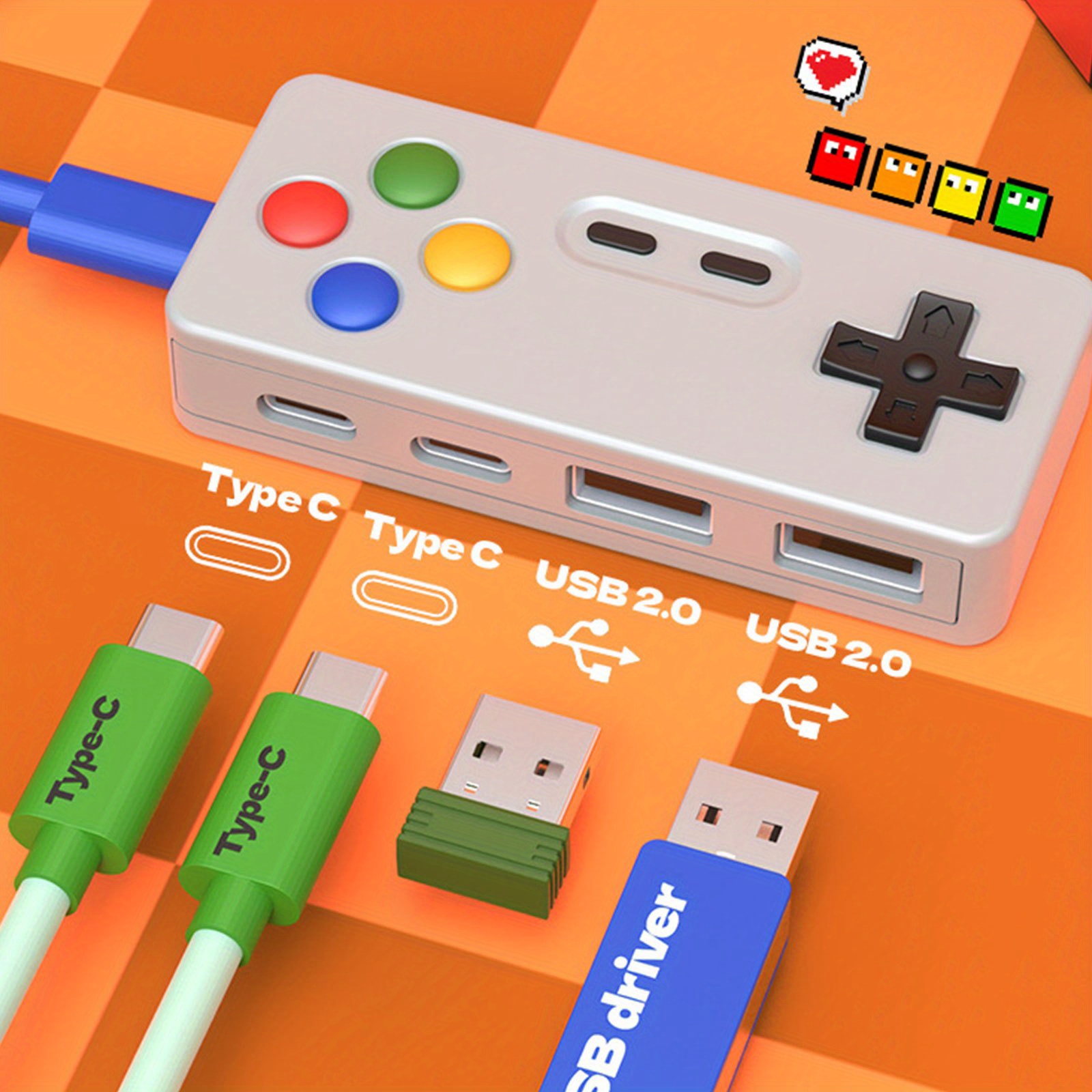 1PC Cartoon USB C Extension Ad – Gaming Keyboard Type C recenzja i cena