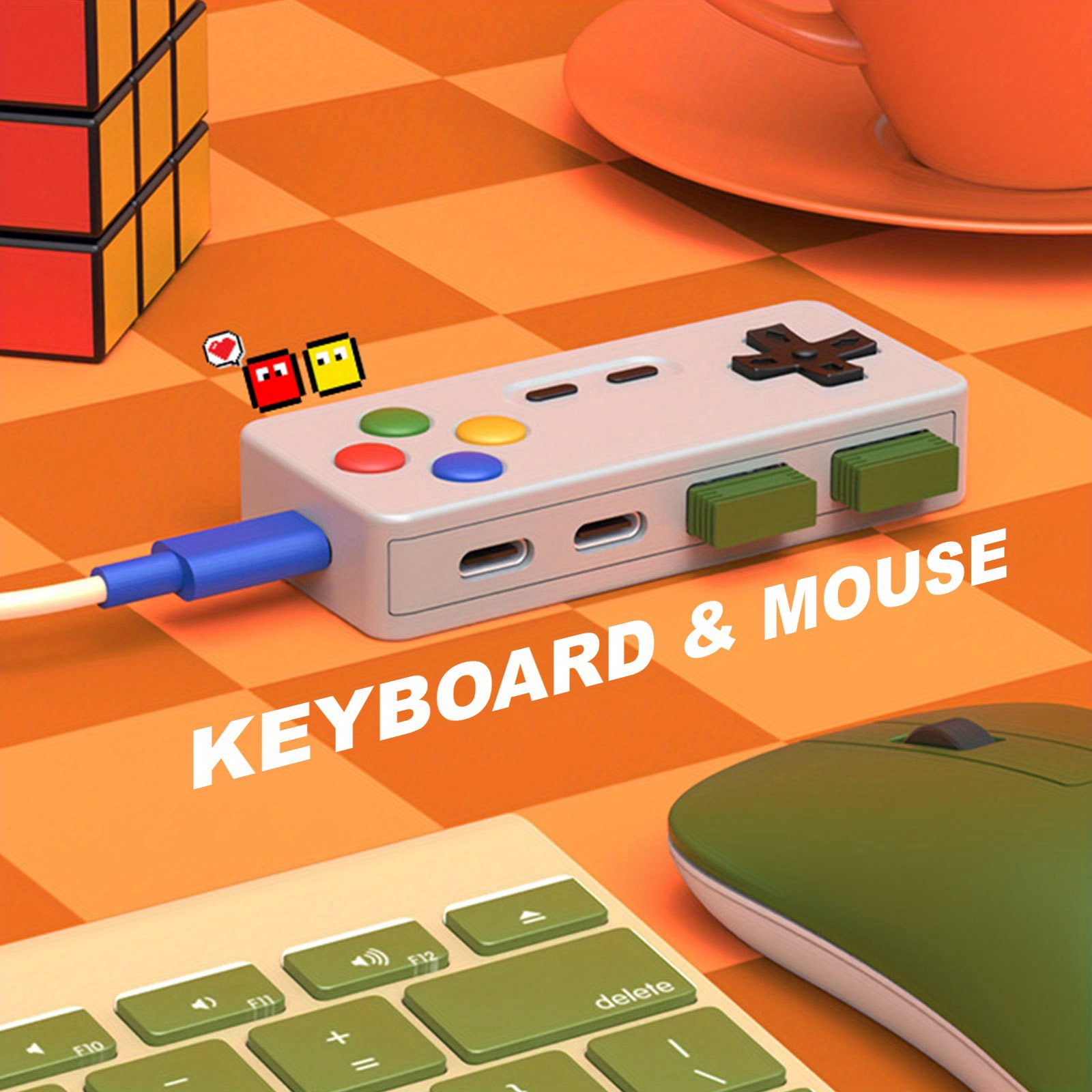 1PC Cartoon USB C Extension Ad – Gaming Keyboard Type C recenzja i cena