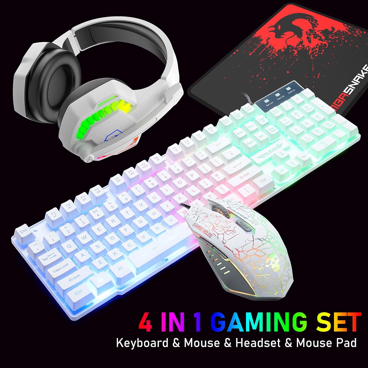 MAMBASNAKE T11 UK 100% Gaming  – Gaming Keyboard Mouse Wireless recenzja i cena