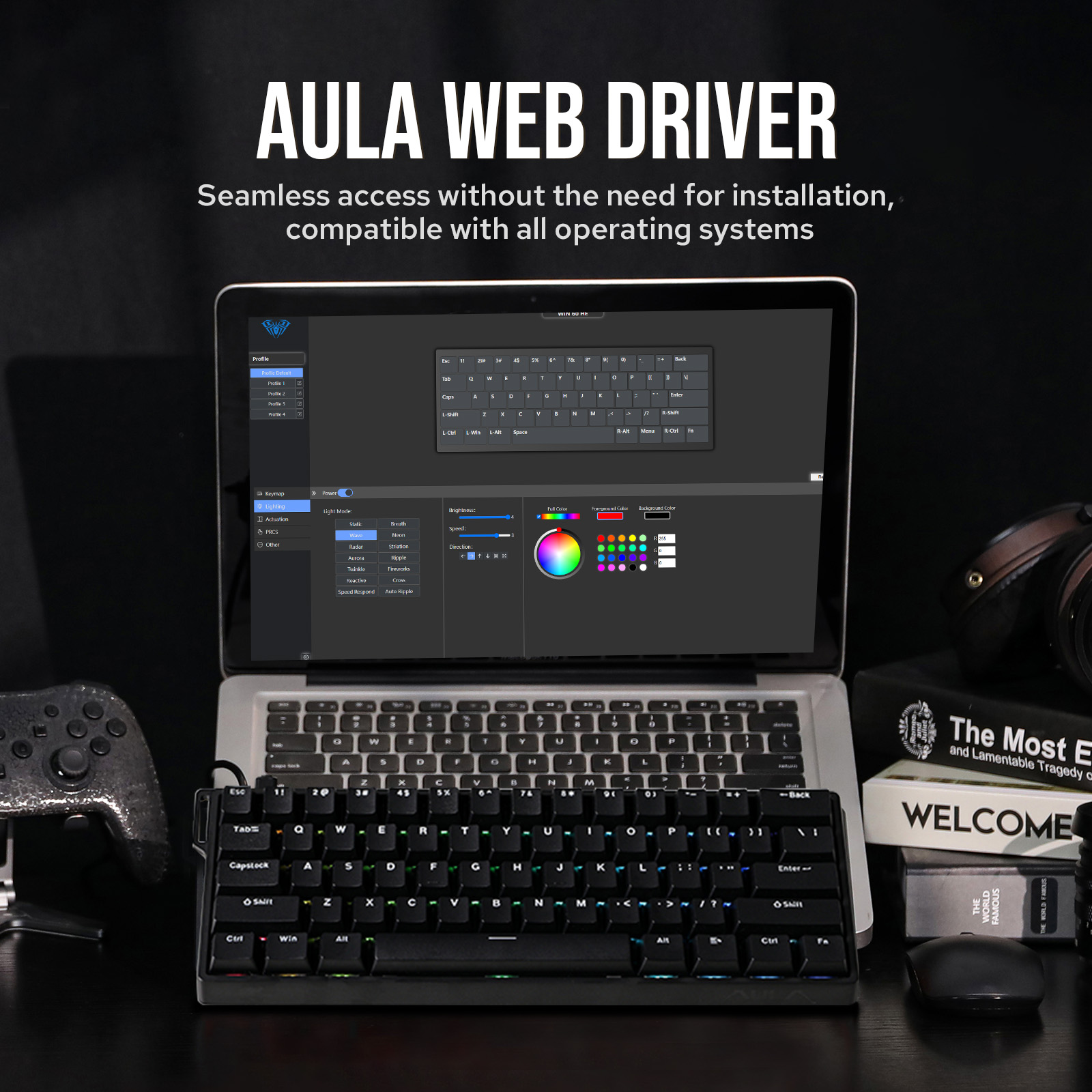 Custom AULA WIN60 HE WIN60 HE  – Gaming Keyboard Hall Effect Switches recenzja i cena