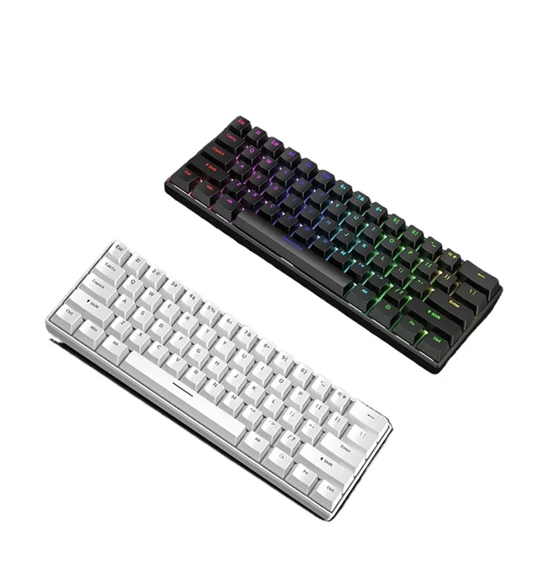 Mechanical keyboard 60% white  – Gaming Keyboard Budget recenzja i cena