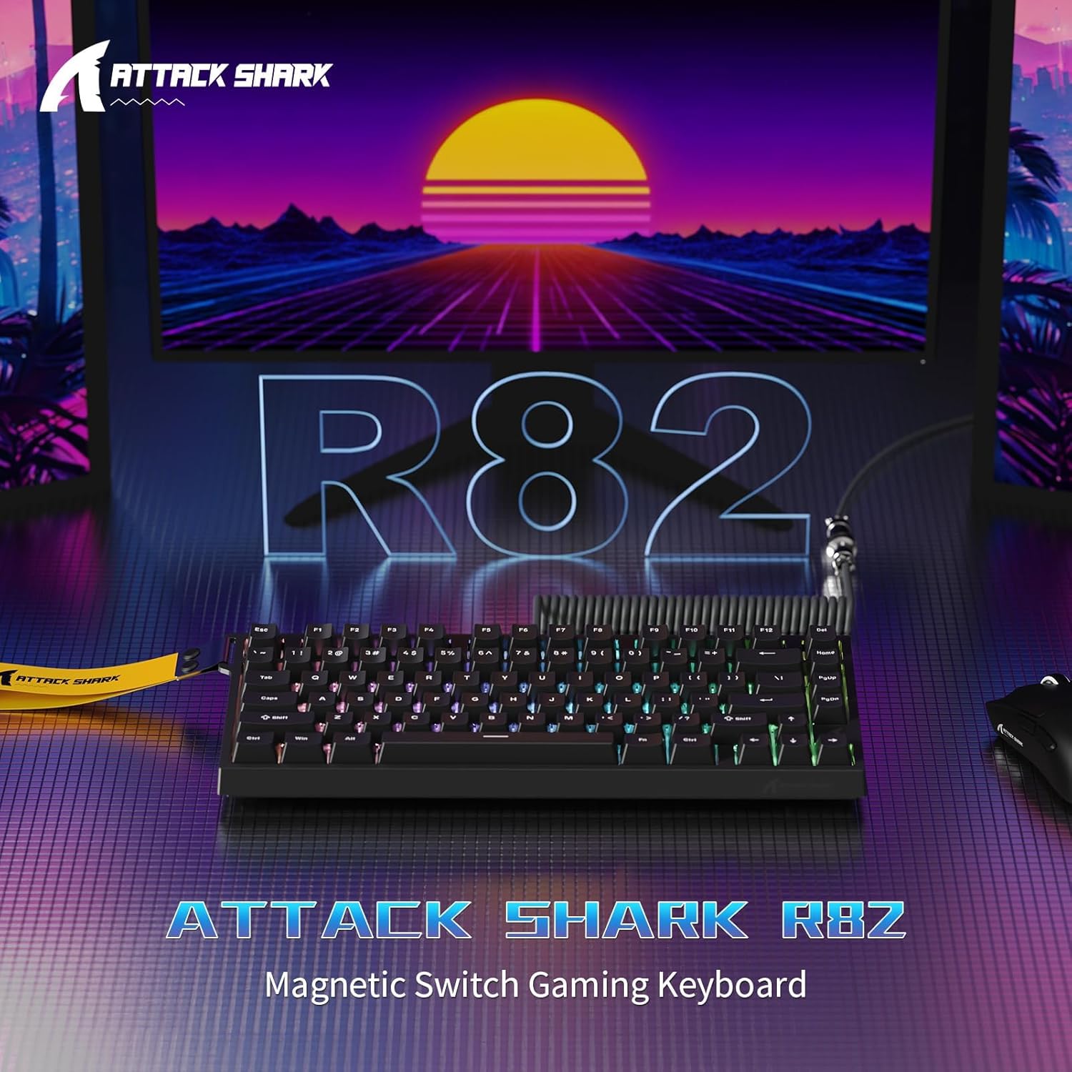 ATTACK SHARK R82HE Wired Mecha – Gaming Keyboard Hall Effect Switches recenzja i cena