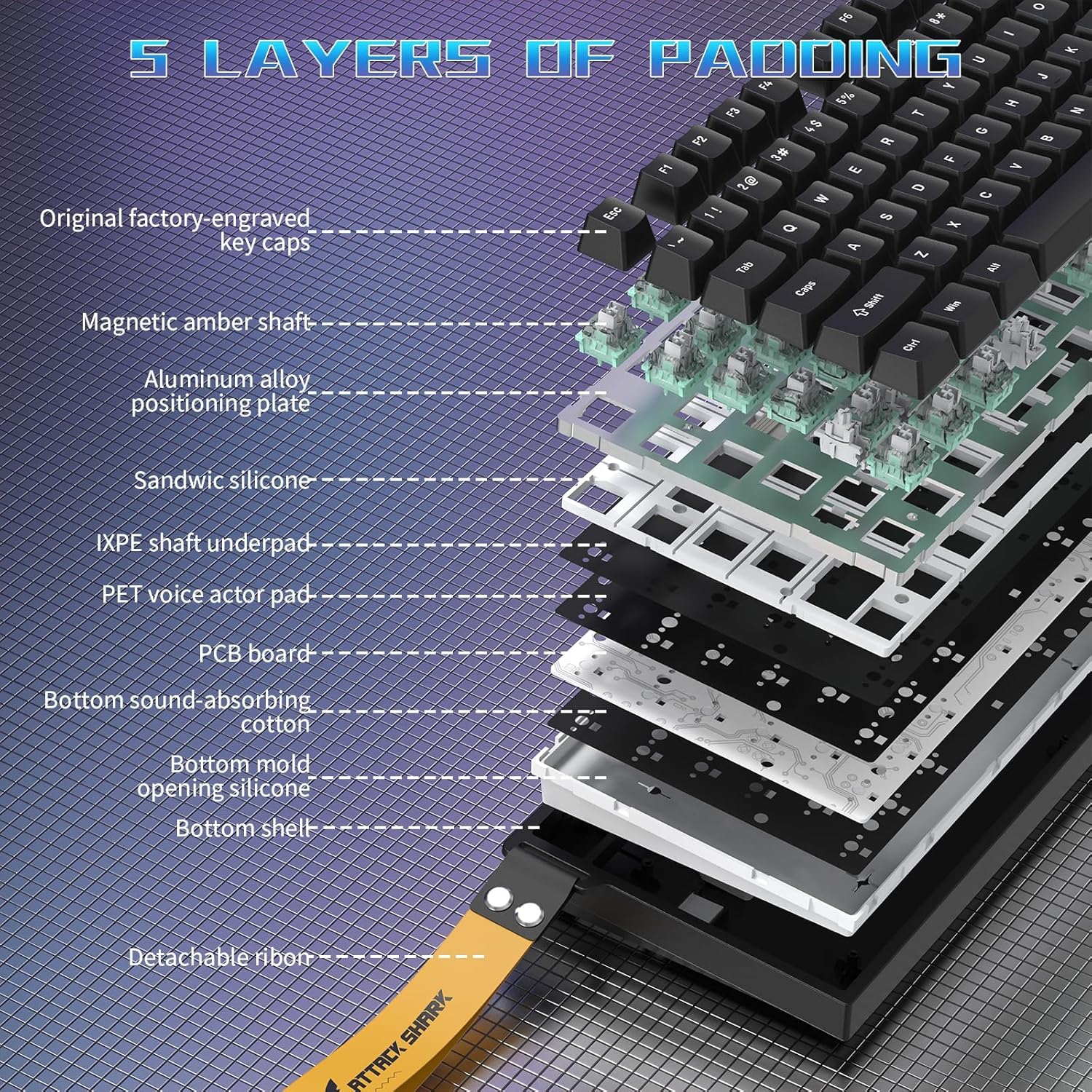 ATTACK SHARK R82HE Wired Mecha – Gaming Keyboard Hall Effect Switches recenzja i cena