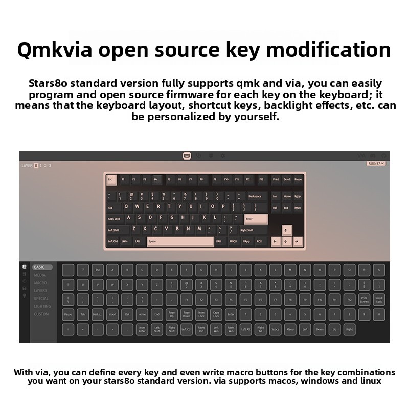 WEIKAV STARS80 TKL Mechanical  – Keyboard Gaming Mac recenzja i cena