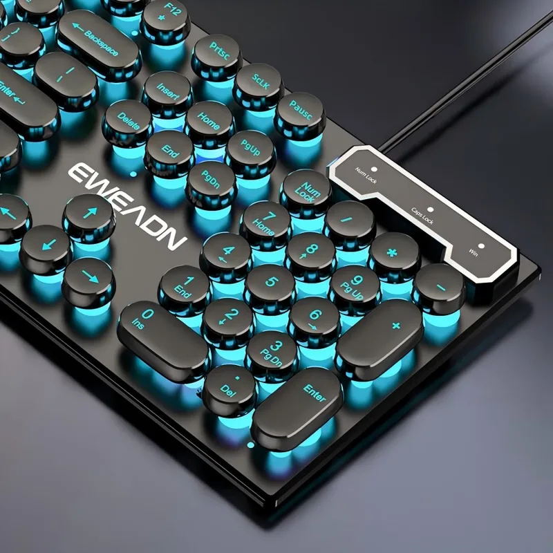 Retro Punk Mechanical Feel Key – Gaming Keyboard Mouse Wireless recenzja i cena