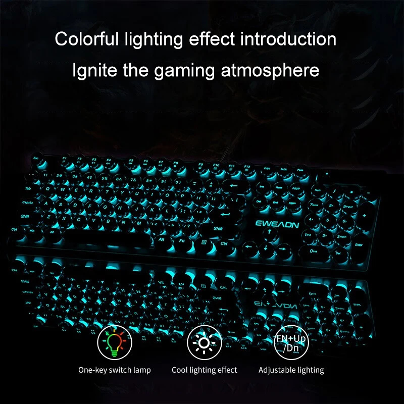 Retro Punk Mechanical Feel Key – Gaming Keyboard Mouse Wireless recenzja i cena
