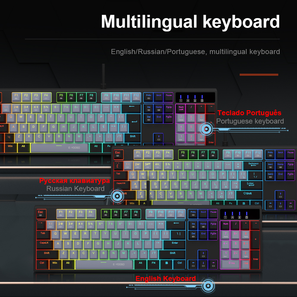 E-YOOSO Z14 RGB USB Mechanical – Gaming Keyboard E Yooso recenzja i cena