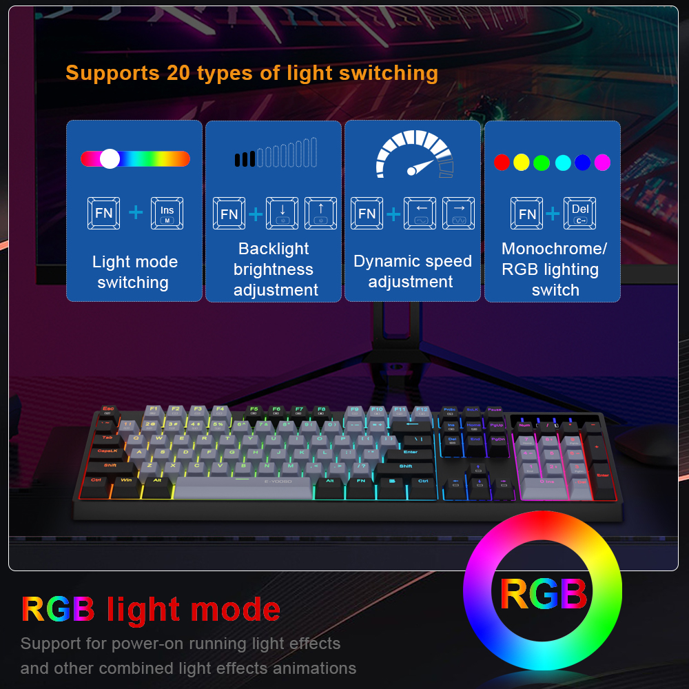 E-YOOSO Z14 RGB USB Mechanical – Gaming Keyboard E Yooso recenzja i cena