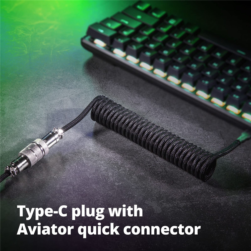 Mechanical Keyboard Coiled Cab – Gaming Keyboard Type C recenzja i cena