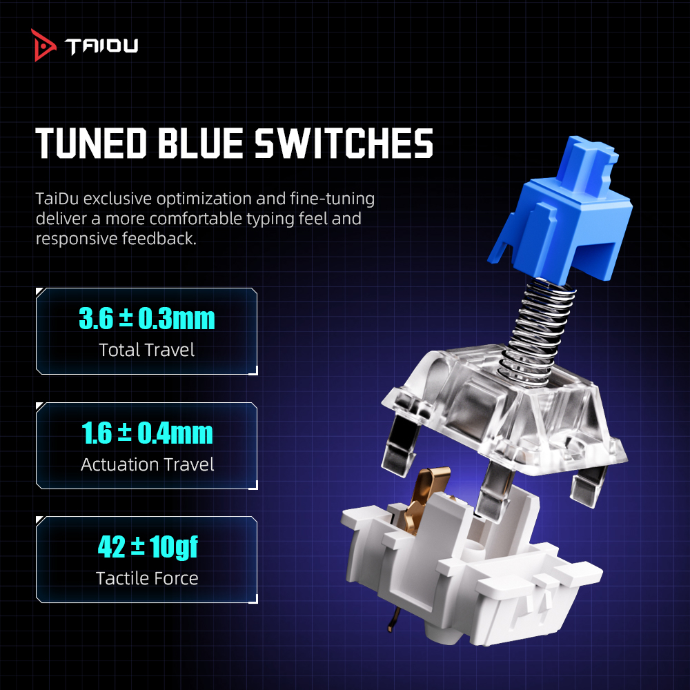 TAIDU K660 61 Keys Mechanical  – Gaming Keyboard Blue Switches recenzja i cena