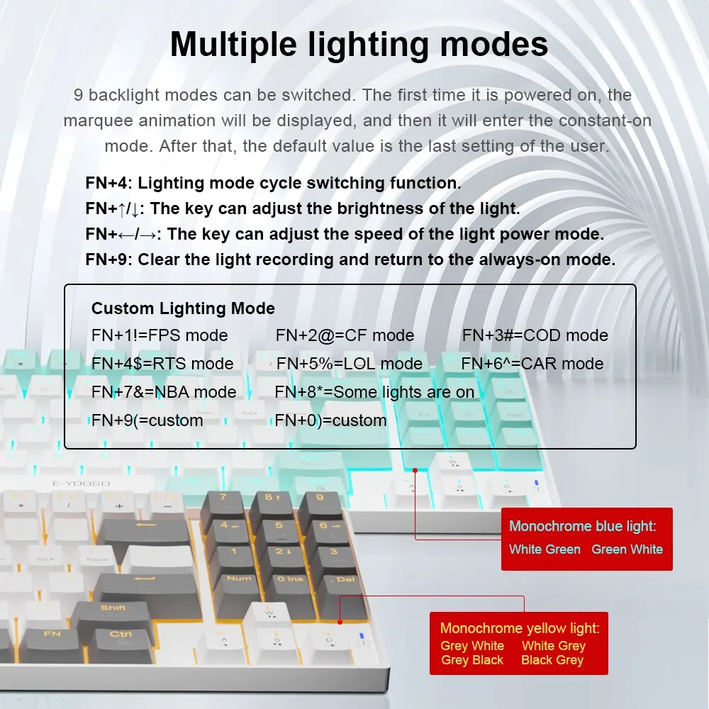 E-YOOSO Z13 USB Mechanical Gam – Gaming Keyboard E Yooso recenzja i cena