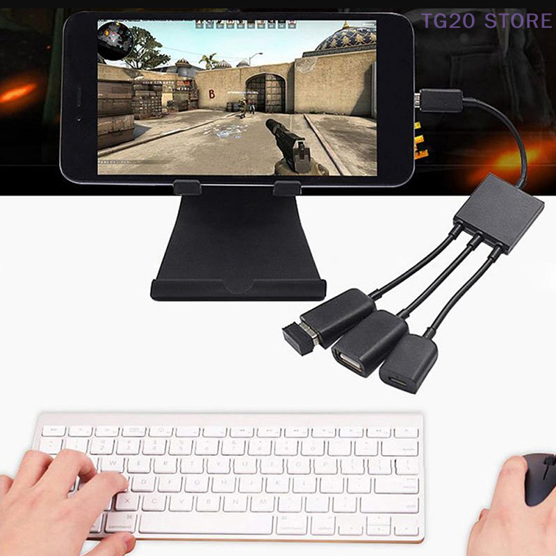 3in1 Micro USB To 2 OTG 3 Port – Gaming Keyboard Type C recenzja i cena