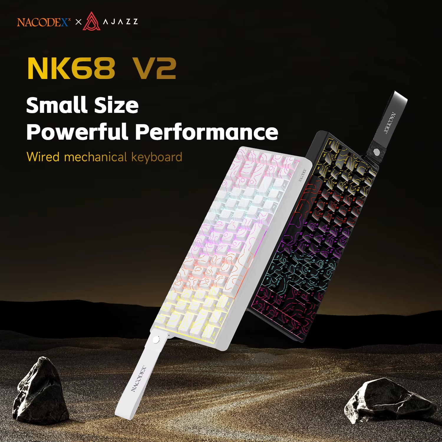 AJAZZ NK68V2 Single-Mode Wired – Gaming Keyboard Blue Switches recenzja i cena