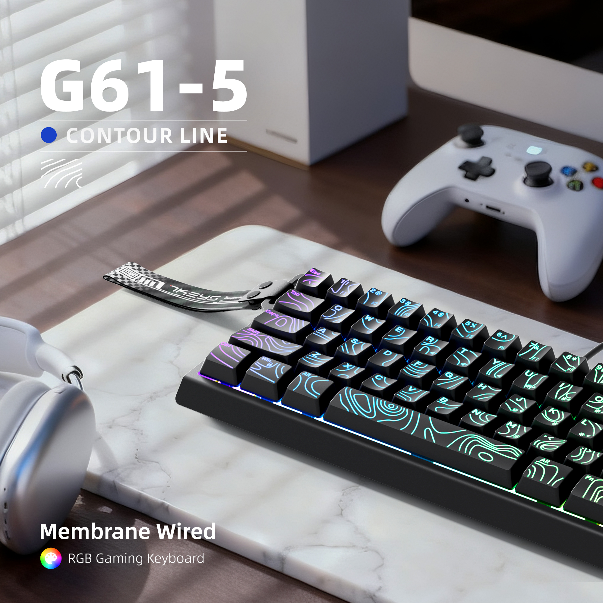 60% compact wired keyboard wit – Gaming Keyboard Blue Switches recenzja i cena