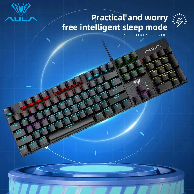 AULA S2022 Wired Gaming Keyboa – Gaming Keyboard Blue Switches recenzja i cena
