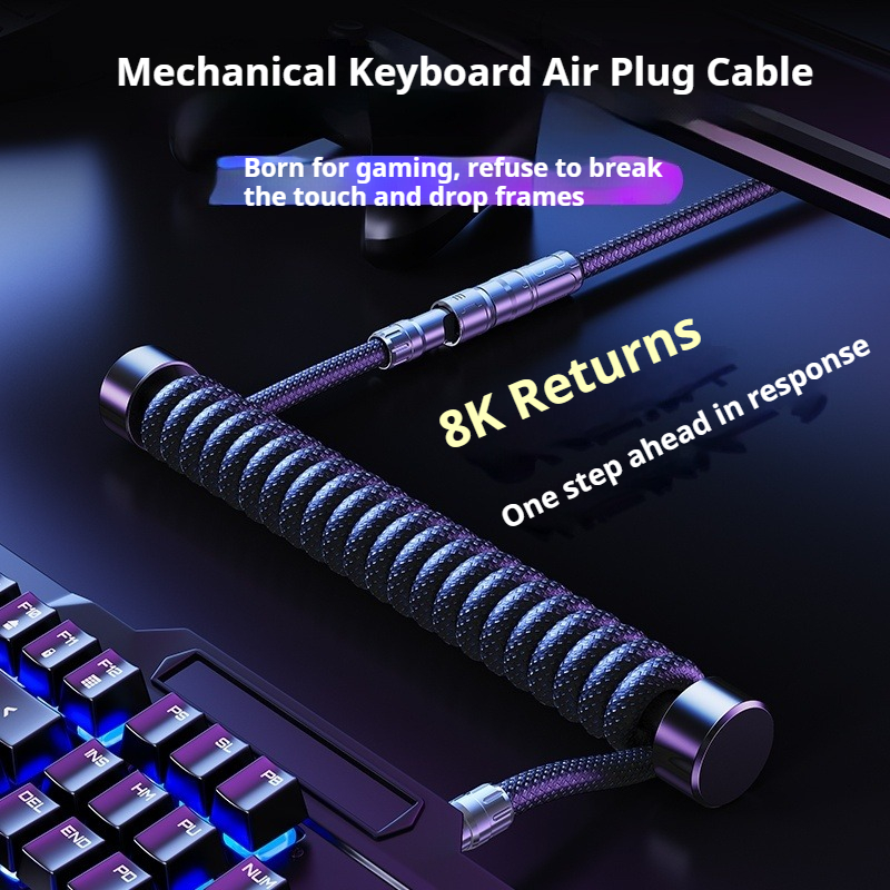 Eary 1.2m Coiled Keyboard Cabl – Gaming Keyboard Type C recenzja i cena