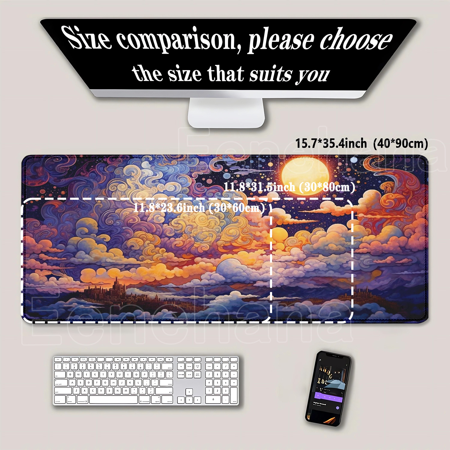 Large Mouse Pad Full moon and  – Gaming Keyboard Typewriter recenzja i cena