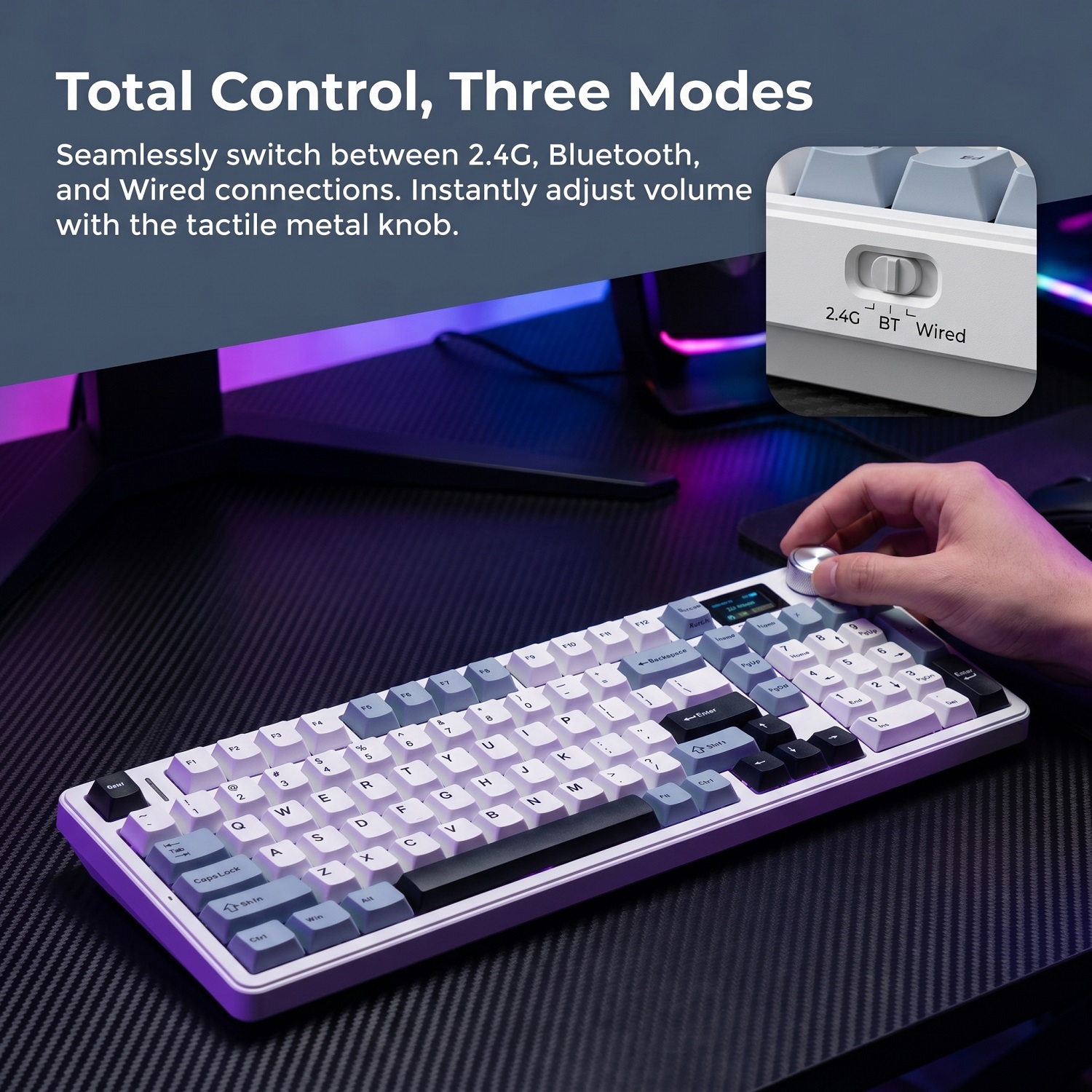 New AULA F99 Max Gasket Mechan – Gaming Keyboard Mechanical Wireless recenzja i cena
