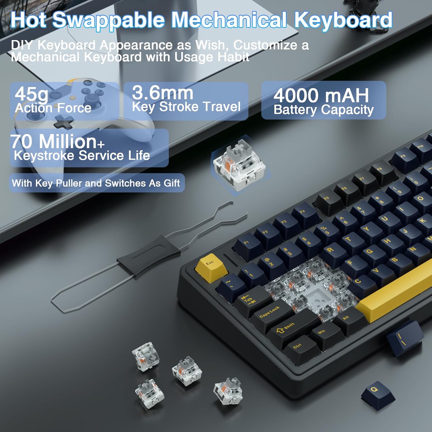 Aula F75 mechanical keyboard,  – Gaming Keyboard Number Pad recenzja i cena