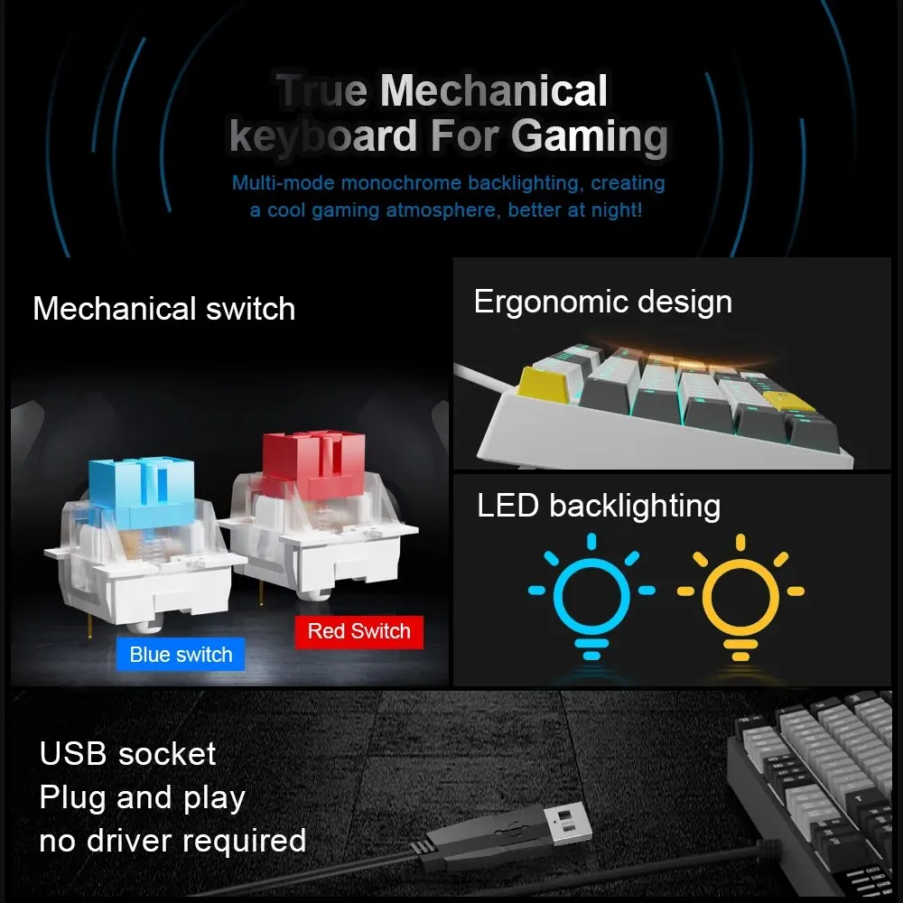 E-YOOSO Z14 USB Mechanical Gam – Gaming Keyboard E Yooso recenzja i cena