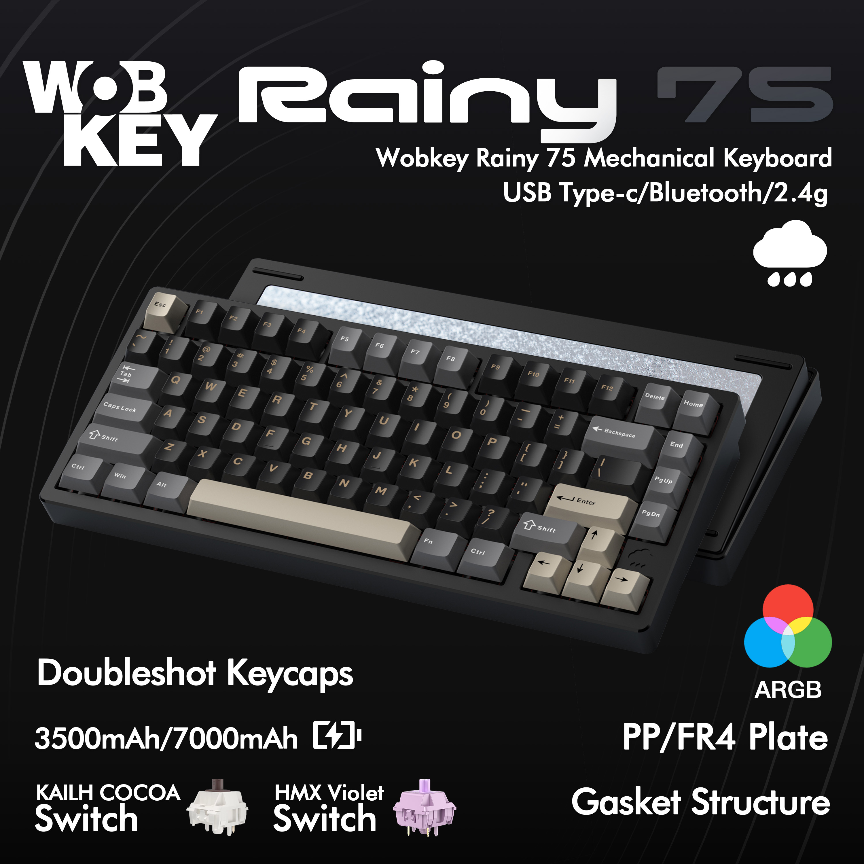 WOBKEY WOB Rainy75 Mechanical  – Keyboard Gaming Mac recenzja i cena