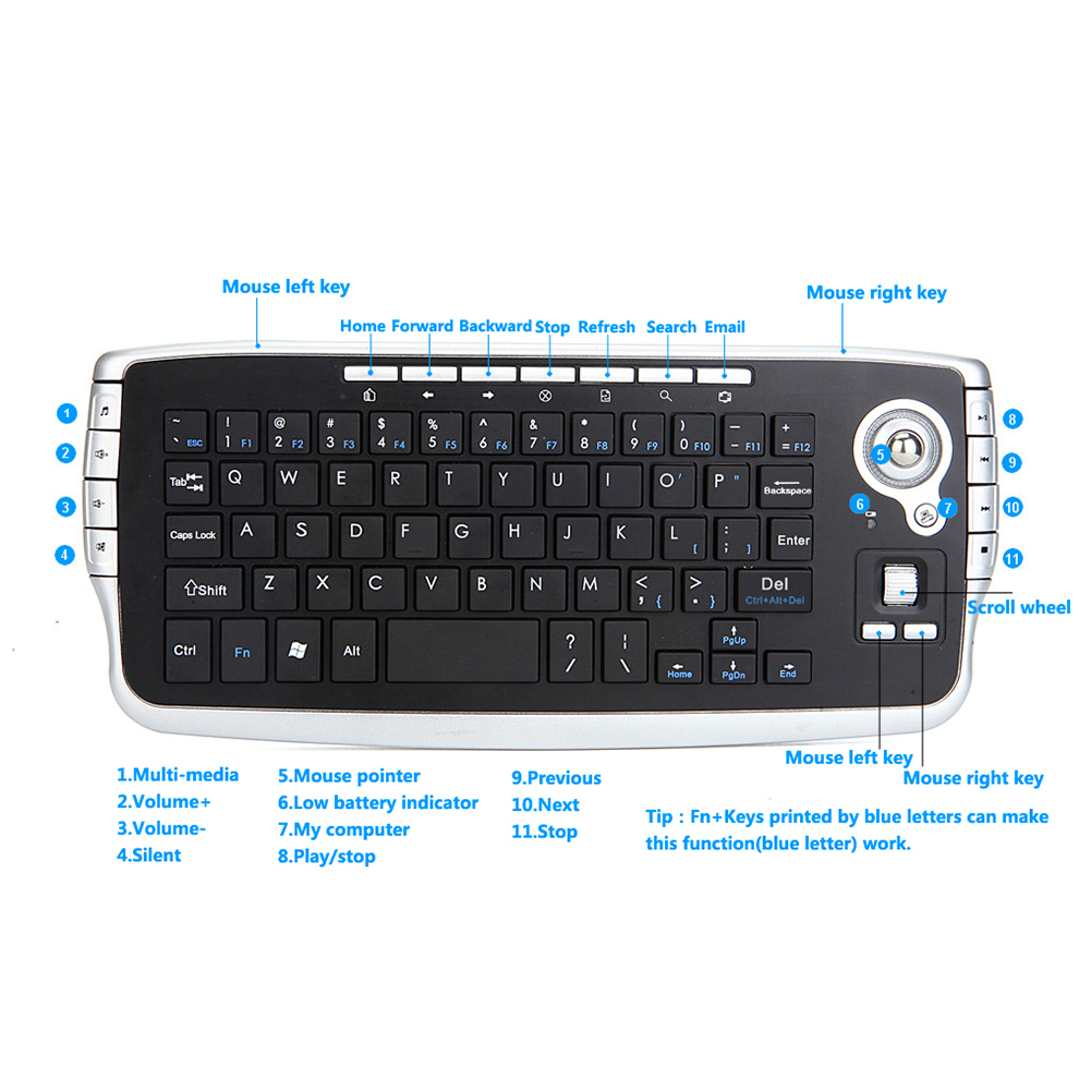Jomaa Portable USB Wireless Tr – Gaming Keyboard Budget recenzja i cena