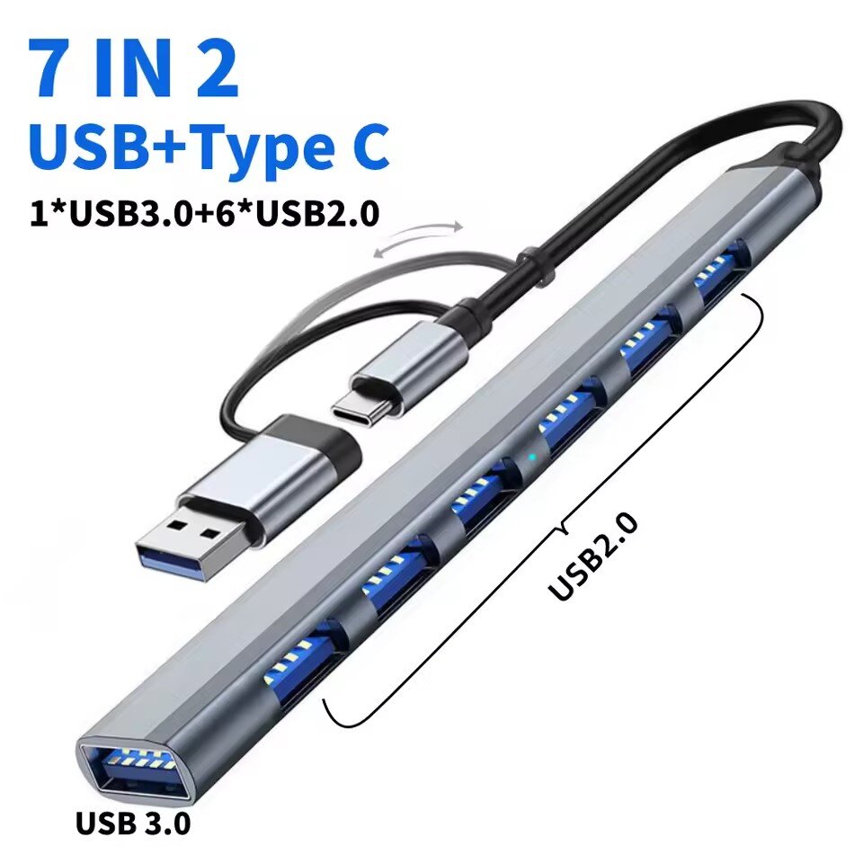 7 Ports USB 3.0 Type C HUB Exp – Gaming Keyboard Type C recenzja i cena