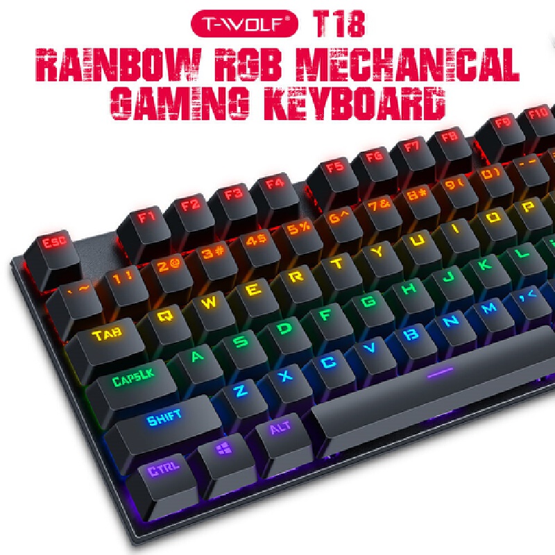 T-Wolf T18 Mechanical Gaming K – Gaming Keyboard Blue Switches recenzja i cena
