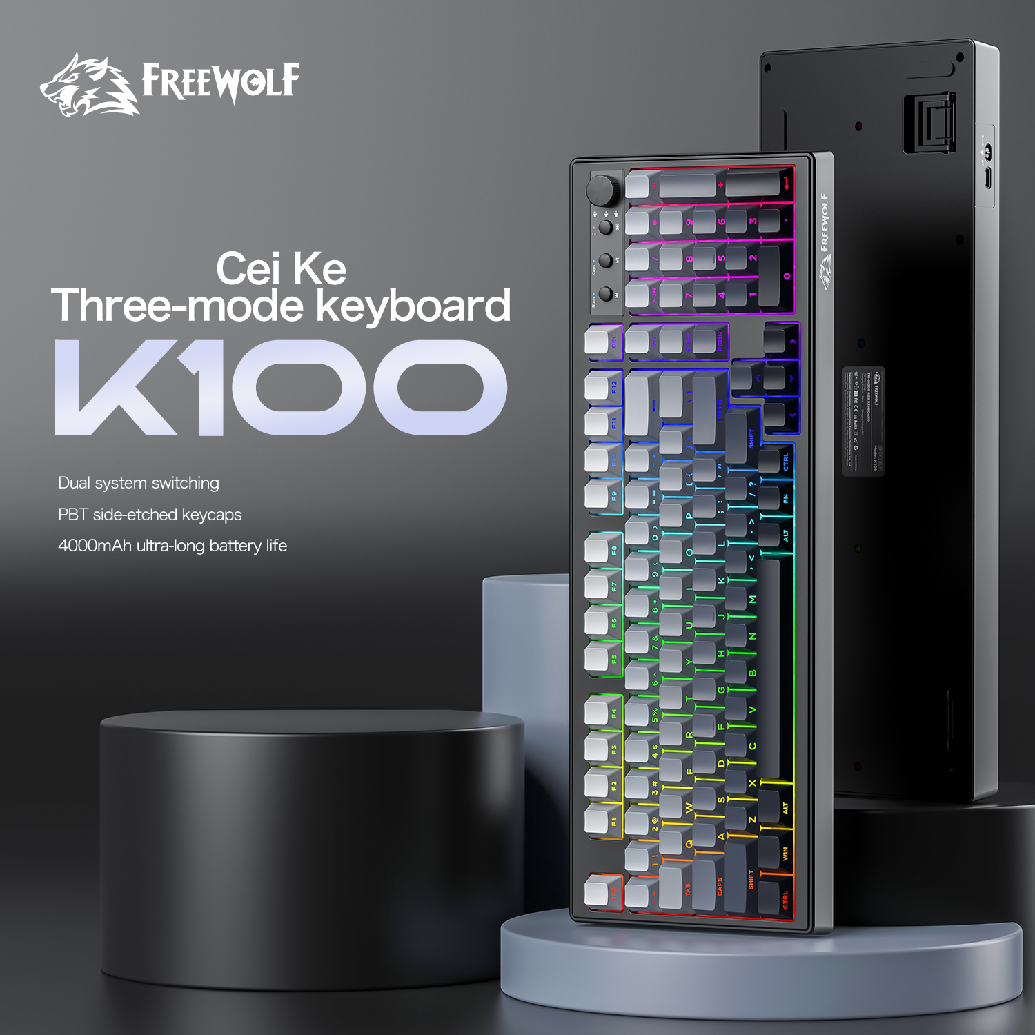 FREEWOLF k100 three-mode silen – Keyboard Gaming Mac recenzja i cena