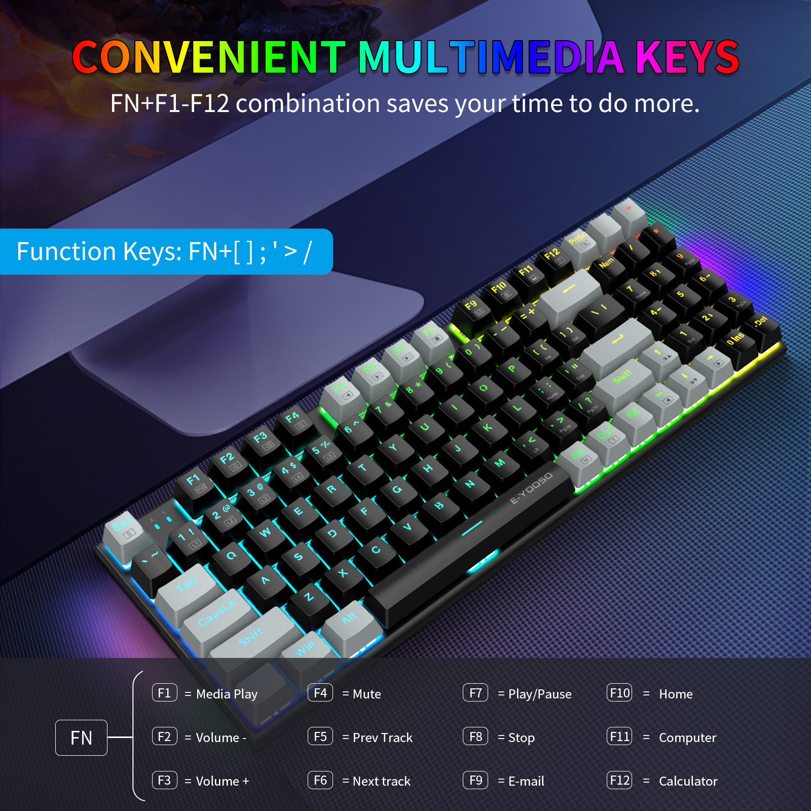 E-YOOSO Z-19 Mechanical Gaming – Gaming Keyboard E Yooso recenzja i cena
