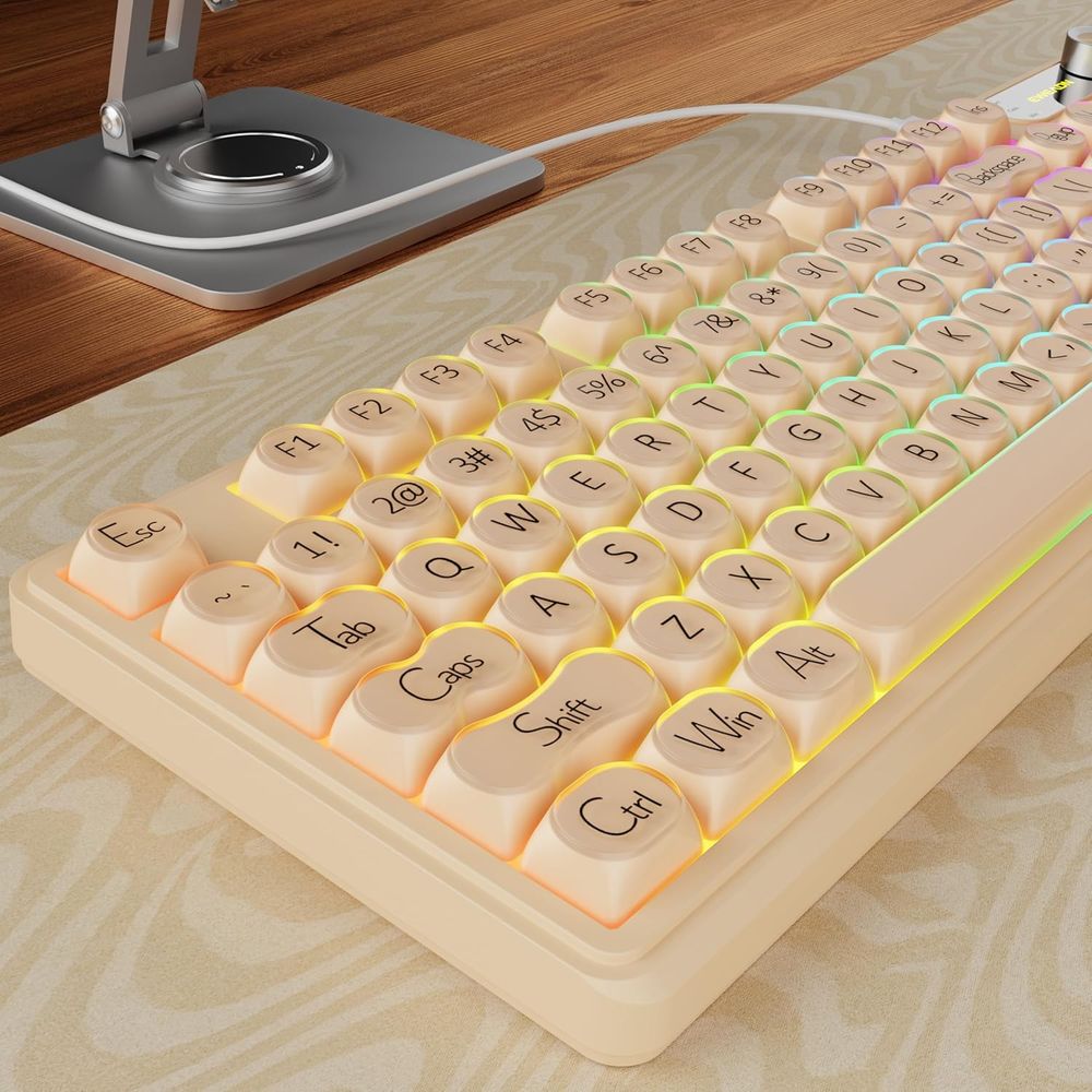 98-Key Creamy Gaming Keyboard  – Gaming Keyboard Number Pad recenzja i cena