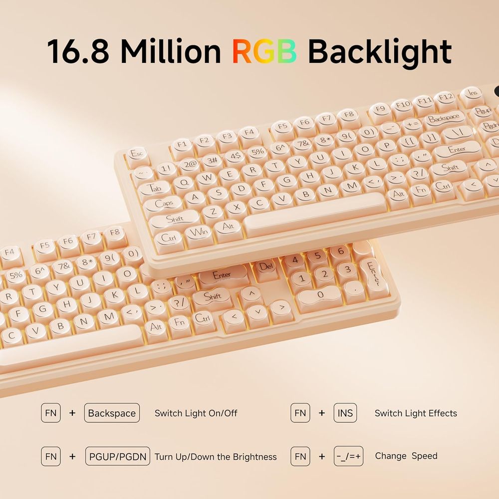 98-Key Creamy Gaming Keyboard  – Gaming Keyboard Number Pad recenzja i cena