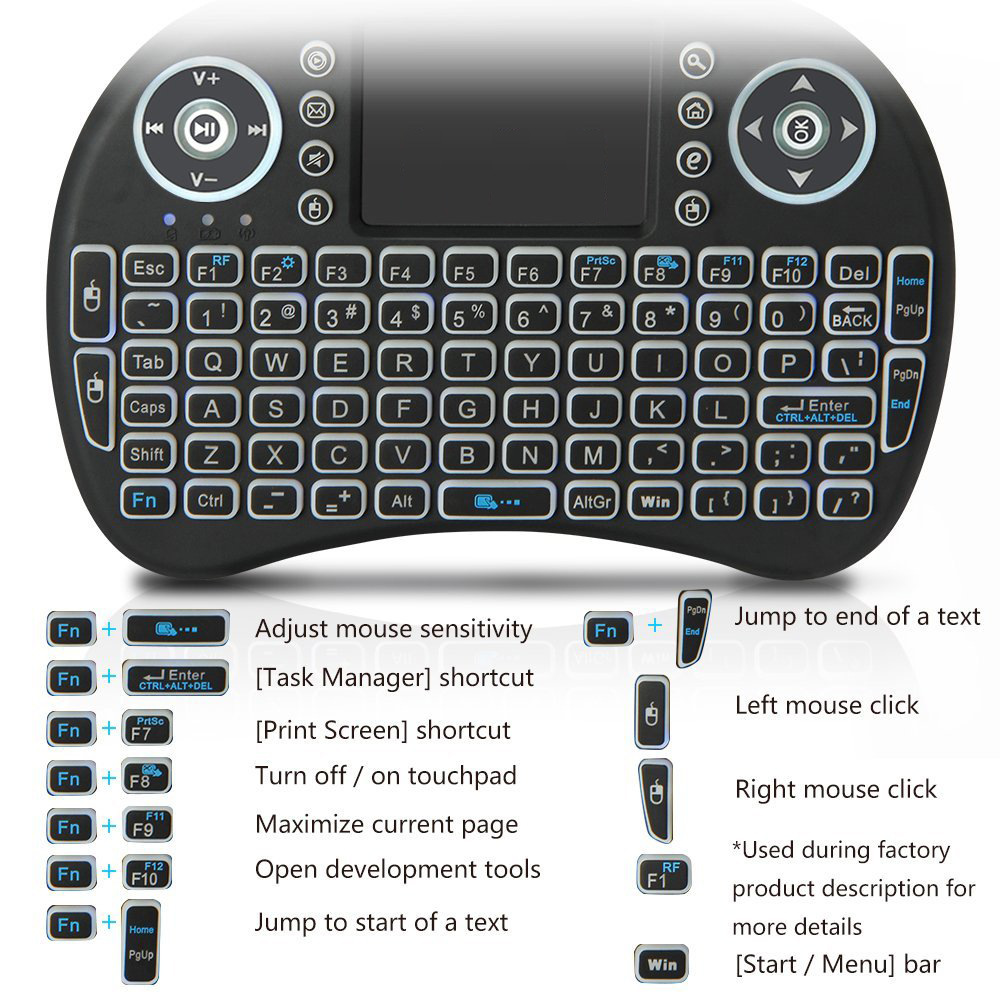 Backlit Mini Wireless Keyboard – Gaming Keyboard Typewriter recenzja i cena