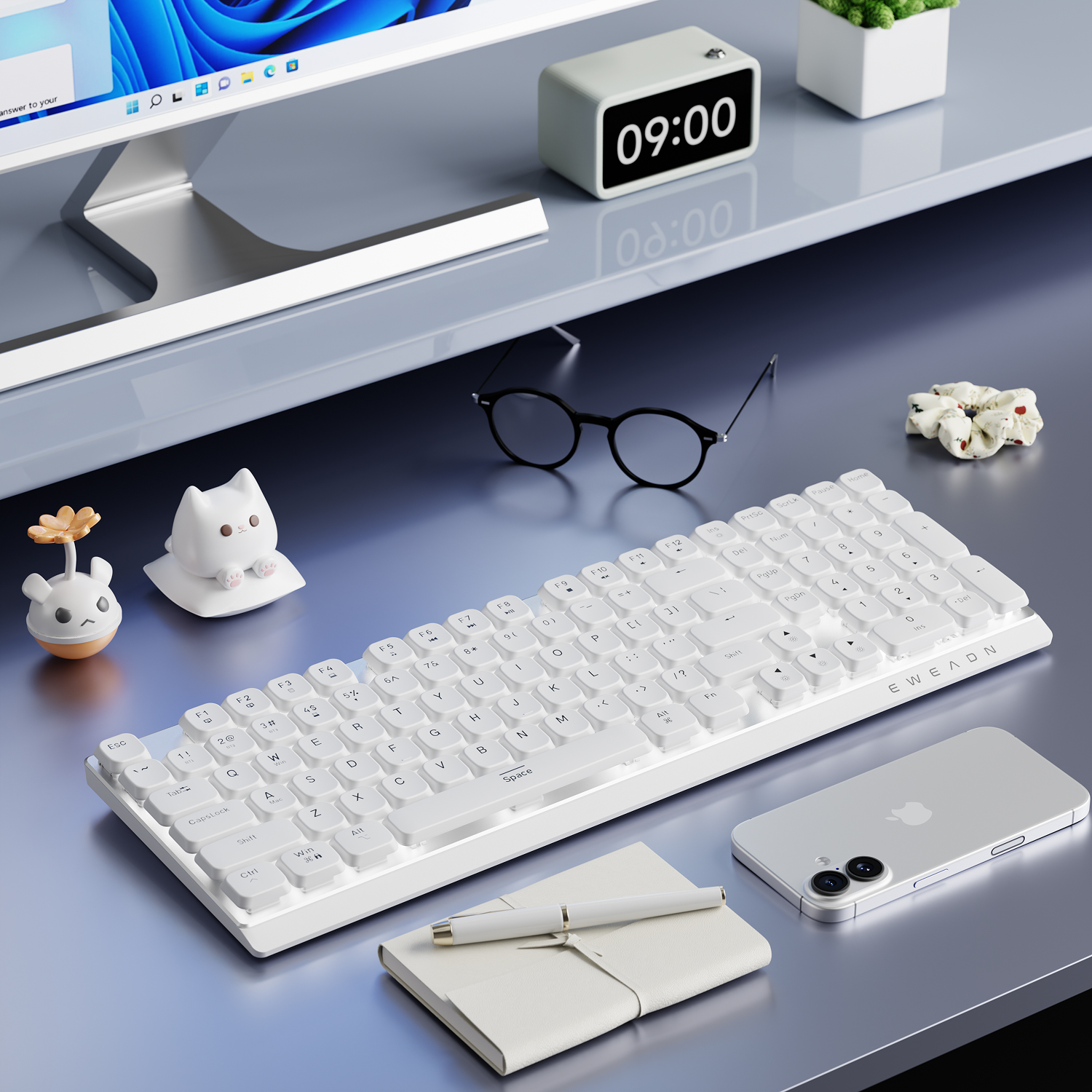 EWEADN Wireless Low-Profile Me – Gaming Keyboard Mechanical Wireless recenzja i cena
