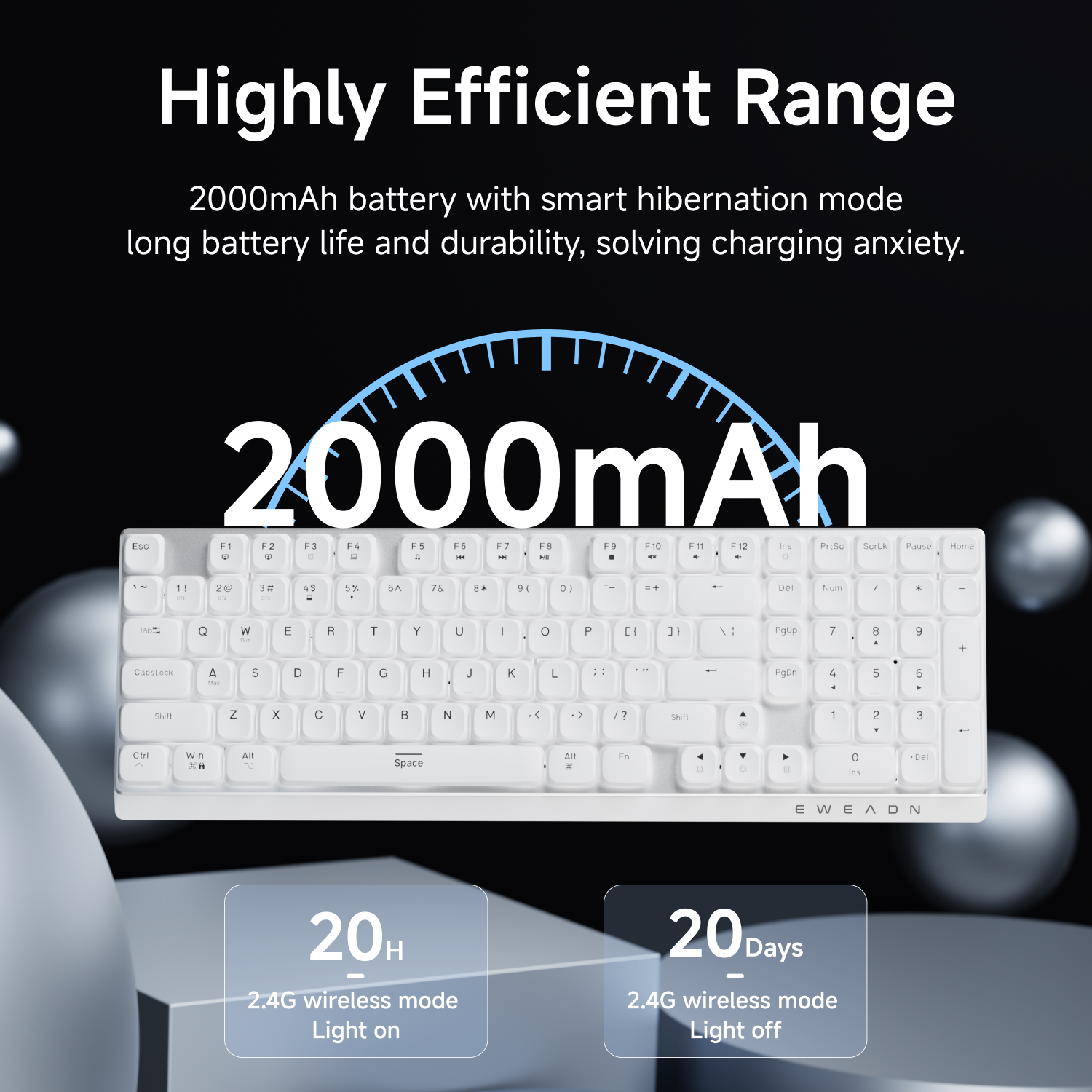 EWEADN Wireless Low-Profile Me – Gaming Keyboard Mechanical Wireless recenzja i cena