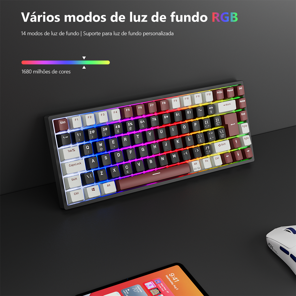 RK84 RK ROYAL KLUDGE Brazilian – Gaming Keyboard Budget recenzja i cena