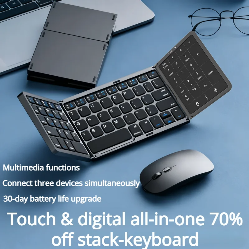 New Three-Fold Folding Bluetoo – Gaming Keyboard Non Mechanical recenzja i cena