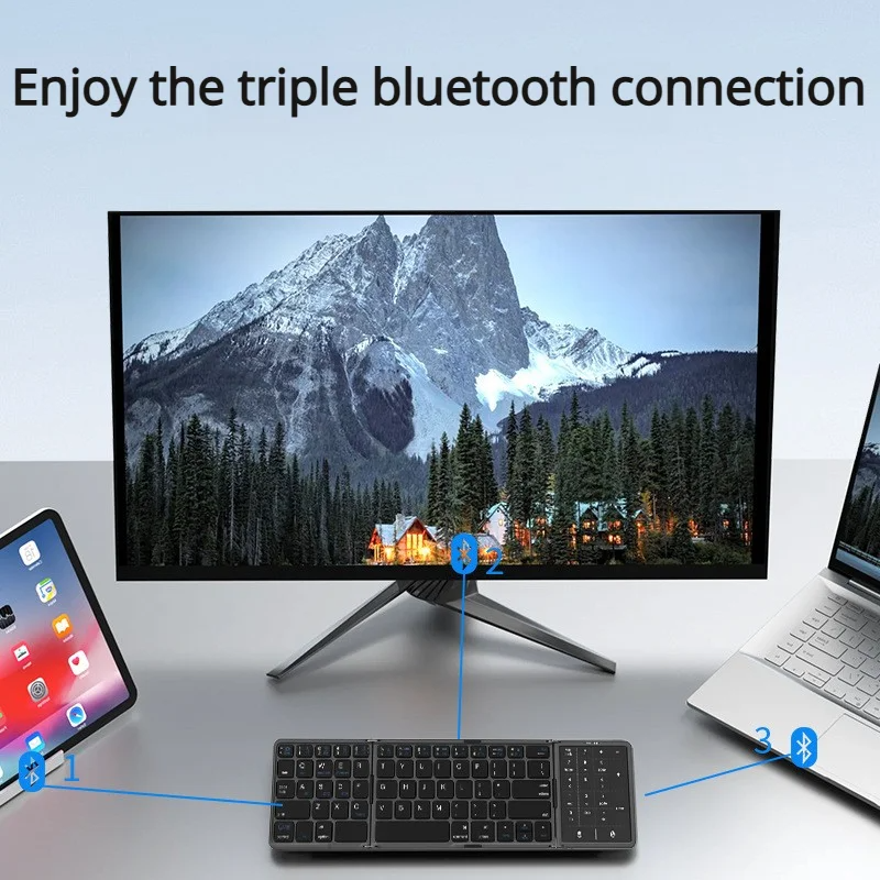 New Three-Fold Folding Bluetoo – Gaming Keyboard Non Mechanical recenzja i cena