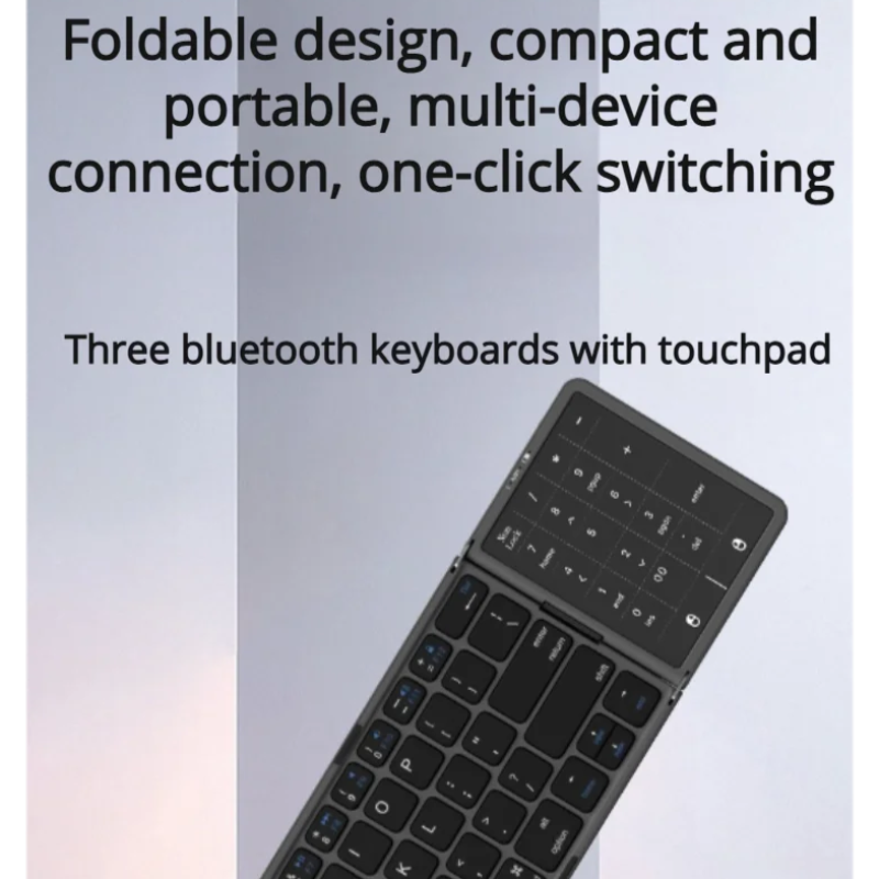 New Three-Fold Folding Bluetoo – Gaming Keyboard Non Mechanical recenzja i cena