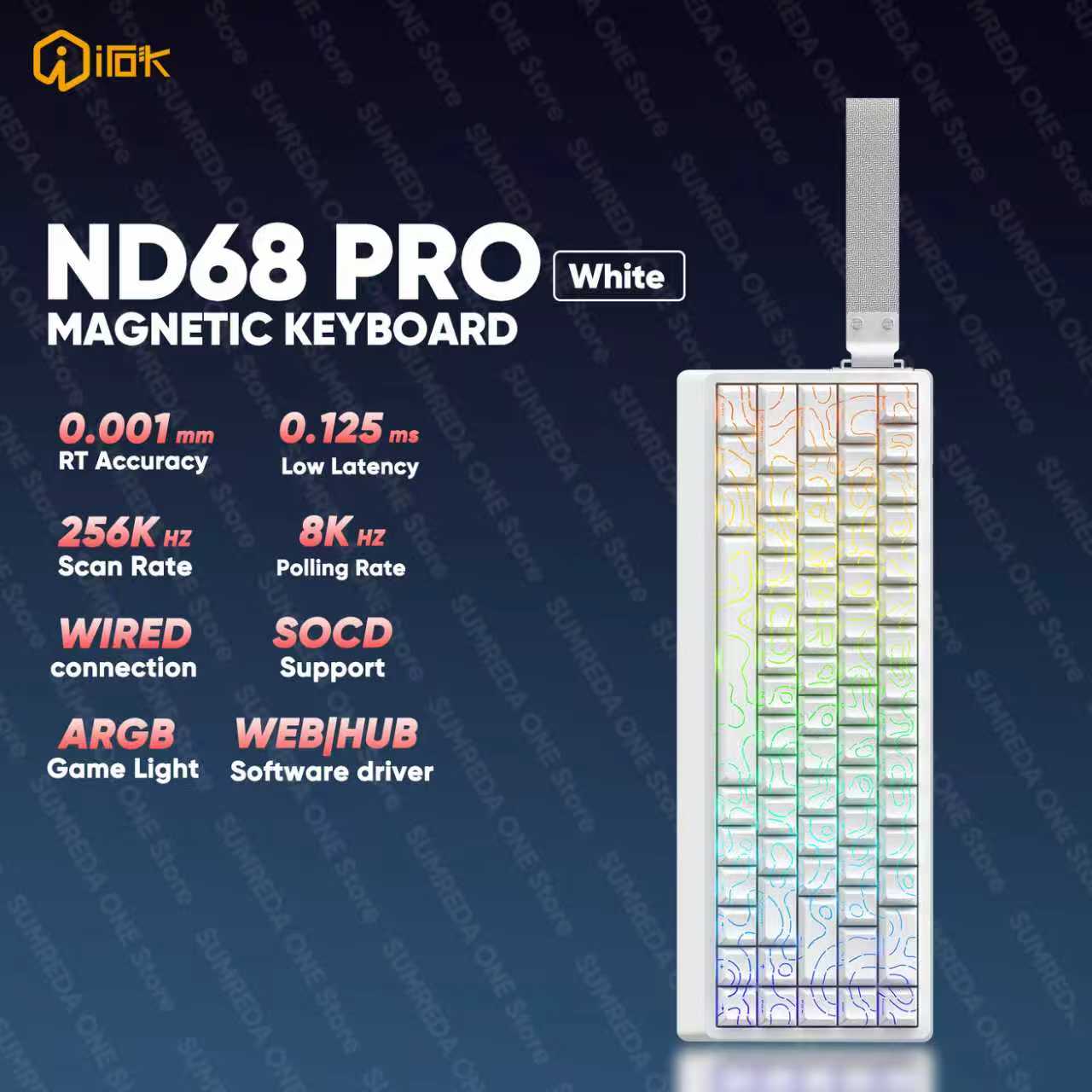 IROK ND68 Pro Gaming Mechanica – Gaming Keyboard Hall Effect Switches recenzja i cena