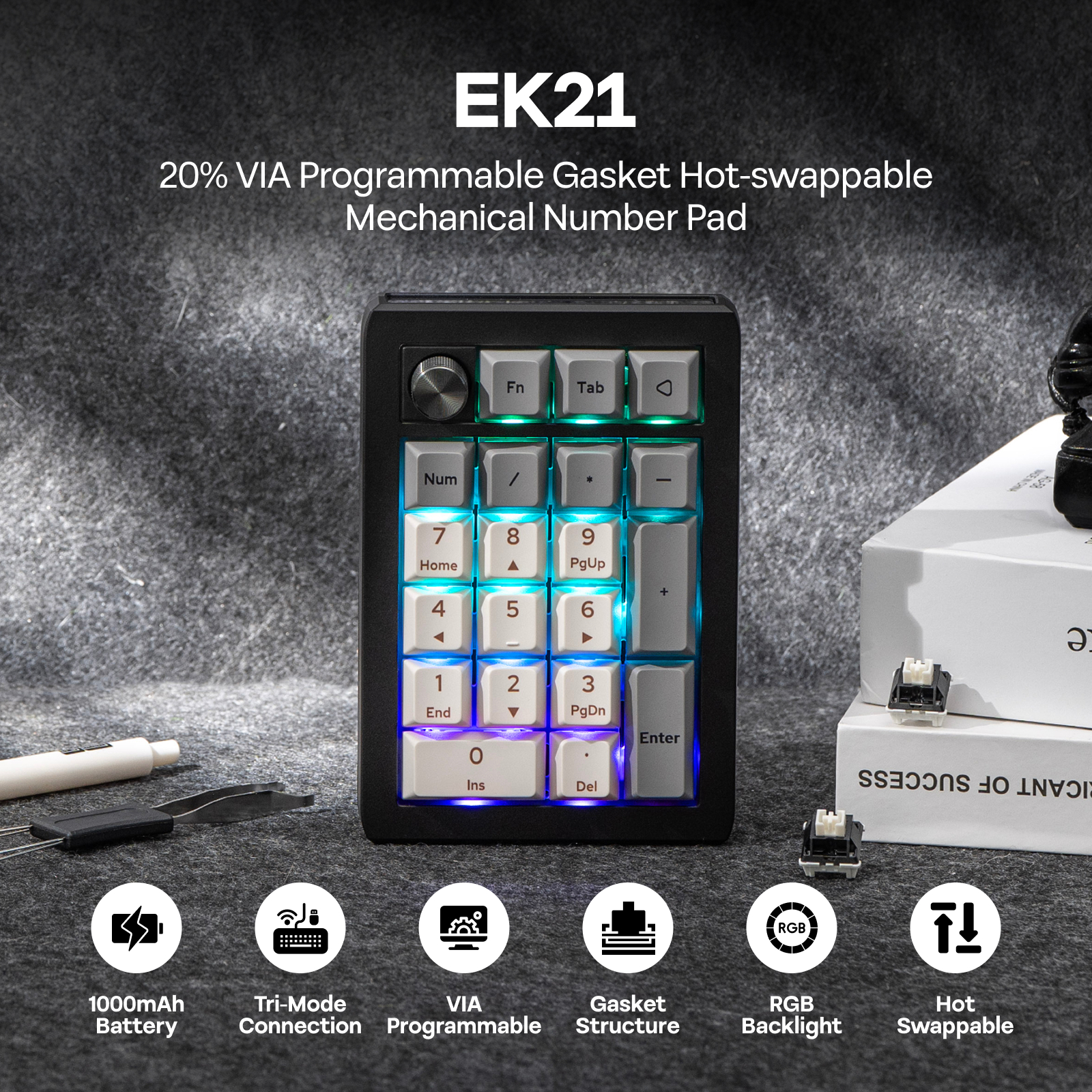 EPOMAKER EK21 VIA 20% Gasket W – Keyboard Gaming Mac recenzja i cena