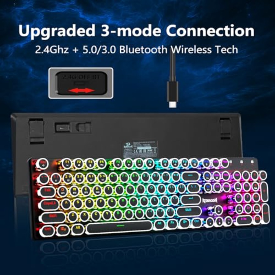 K710 Wireless Typewriter Style – Gaming Keyboard Blue Switches recenzja i cena
